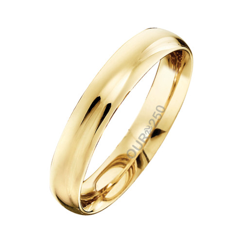 Aliança de Ouro Júpiter 250K Liga Ourum Italiana 4.1mm