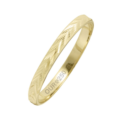 Aliança de Ouro Style Trabalhada 250K Liga Ourum Italiana 2mm