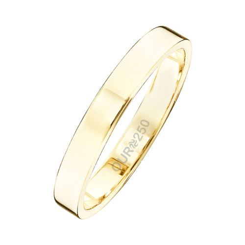 Aliança de Ouro Classic 250K Liga Ourum Italiana 3mm