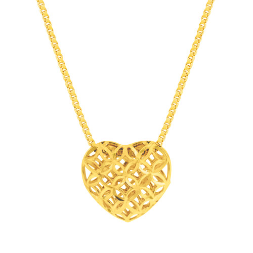 Colar de Prata Beat Filigrana Revestida com Ouro 18k 45cm