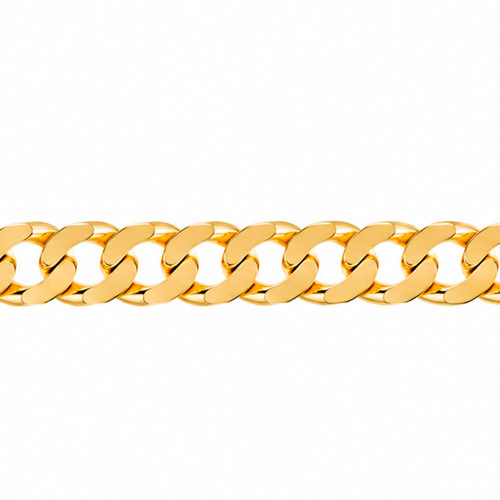 Corrente de Prata Groumet Laminada Revestida com Ouro 18K  1.25mm 60cm