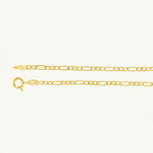 Pulseira de Prata 3x1 Facetada Revestida em Ouro 18K 2,2mm 21cm