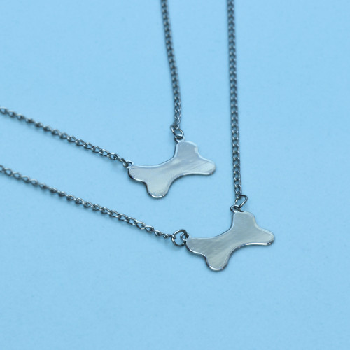 Colar Aço Groumet Osso e Osso 60cm