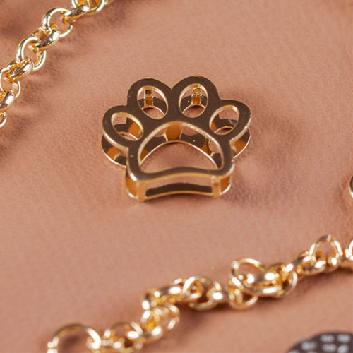 Pingente Aço Hit Pata 11.5mm Gold IPG