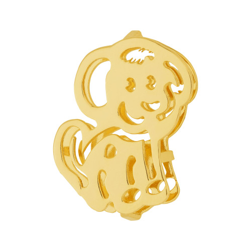 Pingente Aço Hit Cão 16.5mm Gold IPG