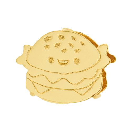 Pingente Aço Hit Hambúrguer 11.5mm Gold IPG