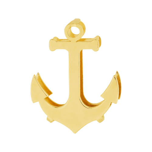 Pingente Aço Hit Âncora 16.5mm Gold IPG