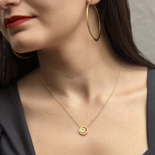 Colar de Aço com Zircônia IPG 40cm com 5cm de extensor