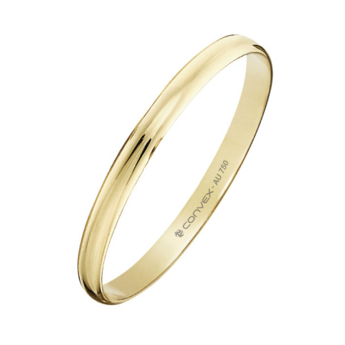 Aliança de Casamento Ouro 18K Tradicional Abaulada L2mm E0.6mm
