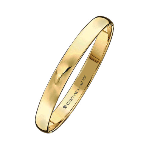 Aliança de Casamento Ouro 18K Tradicional Abaulada L2.5mm E0.6mm