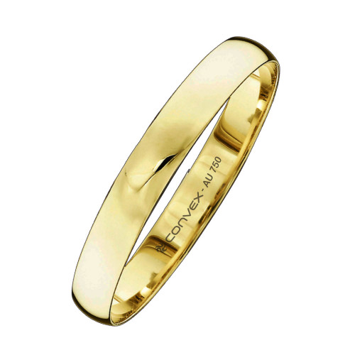 Aliança de Casamento Ouro 18K Tradicional Abaulada L2.9mm E0.5mm