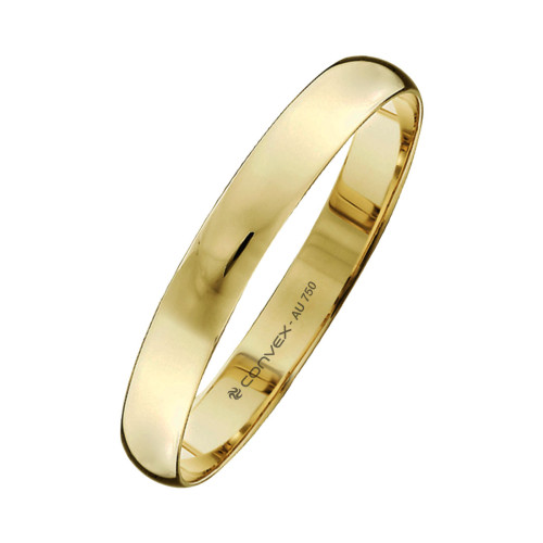 Aliança de Casamento Ouro 18K Tradicional Abaulada L3.3mm E0.7mm