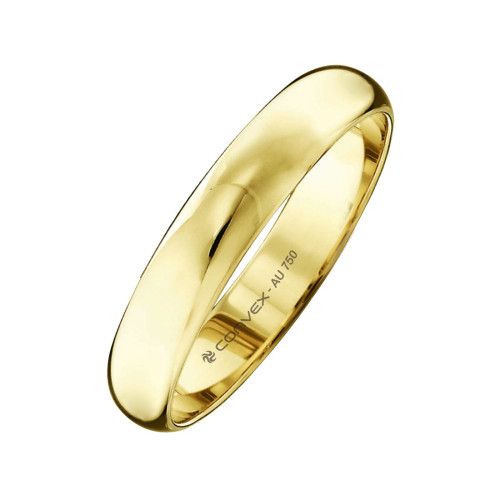 Aliança de Casamento Ouro 18K Tradicional Abaulada L3.9mm E1.5mm