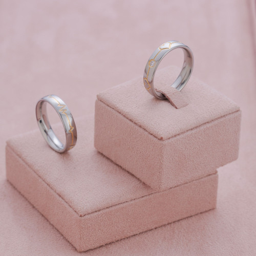 Aliança Aço Love Beat Shine 5mm Filete Gold IPG