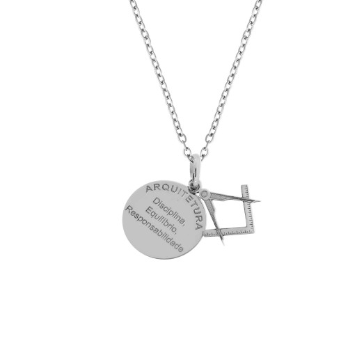 Colar de Aço Profissão Arquitetura  50cm