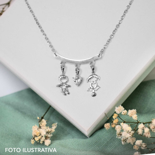 Pingente Aço Canga para 4 pingentes 42x4mm