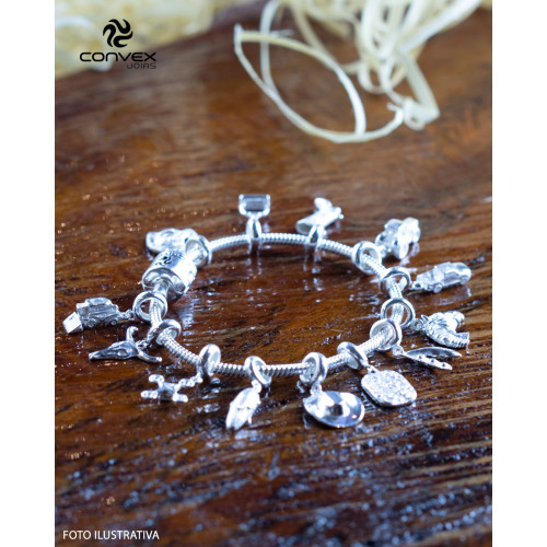 Berloque de Prata Cavalo Coleção Agro 10x12mm