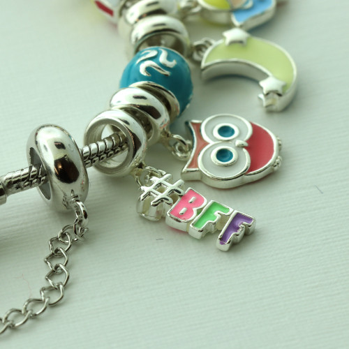 Pingente Prata Link #BFF – Best Friend Forever