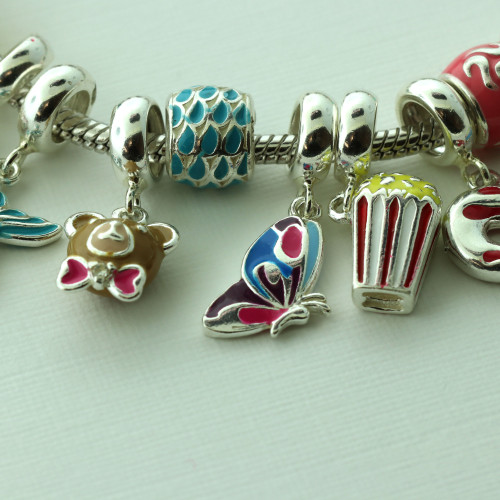 Pingente Prata Link Tubo Separador Gotas de Amor