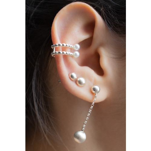 Piercing Prata ORB Pressão c/ 2Per C14 L12 A6mm