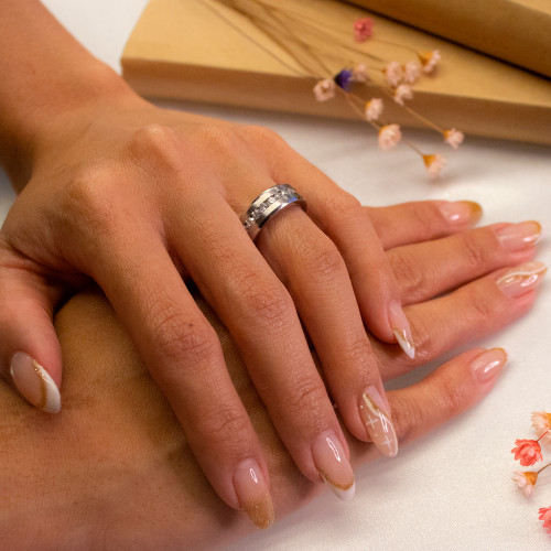 Aliança Aço Troya 6.35mm