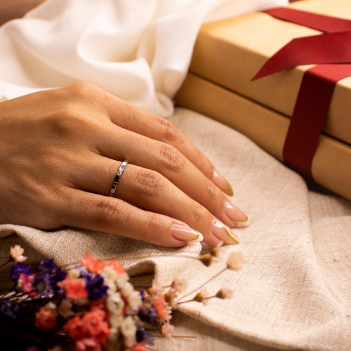 Aliança de Namoro Slim Rocks 1.90mm