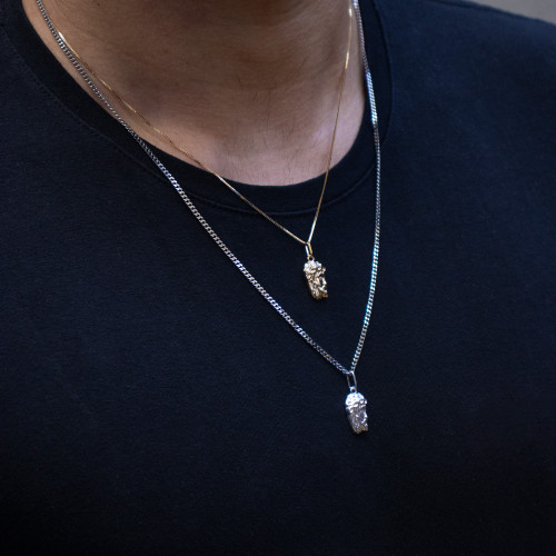 Pingente de Prata Face de Cristo 17.5x10.5mm