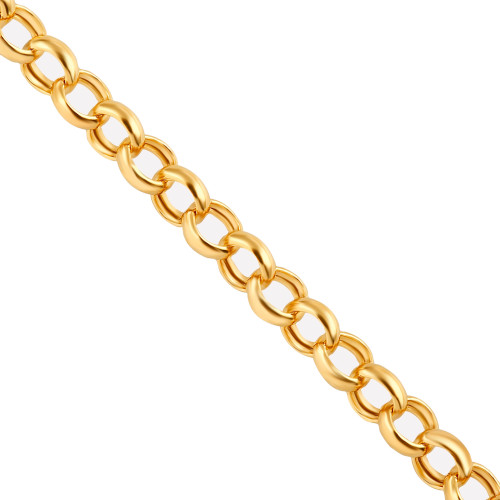 Corrente de Prata Portuguesa  Revestida com Ouro 18K 2.10mm 45cm