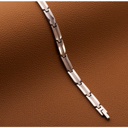 Pulseira de Aço Chapa Tribal 7mm 21cm