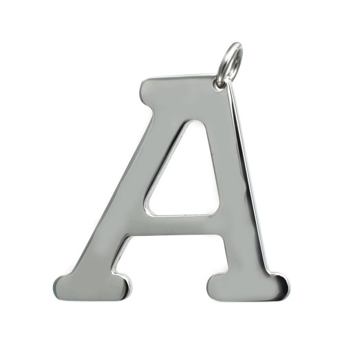 Pingente Aço Letra A 32x30mm