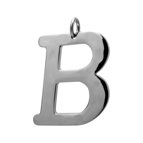 Pingente Aço Letra B