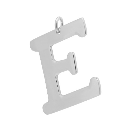 Pingente Aço Letra E