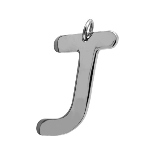 Pingente Aço Letra J