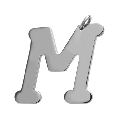 Pingente Aço Letra M