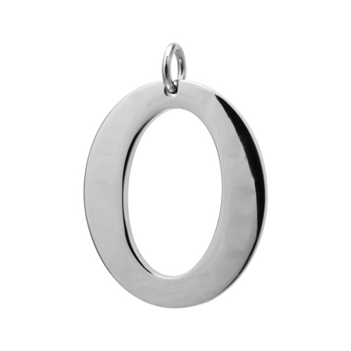 Pingente Aço Letra O