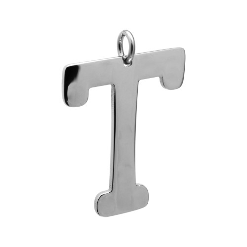 Pingente Aço Letra T