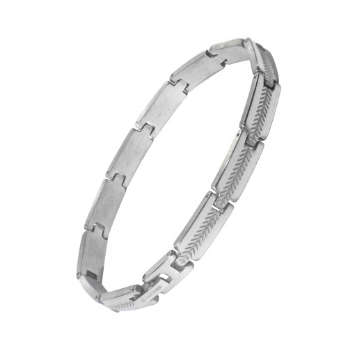 Pulseira de Aço Chapa Tribal 7mm 21cm