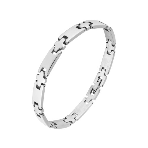 Pulseira de Aço Wind com Cruz 7mm 21cm