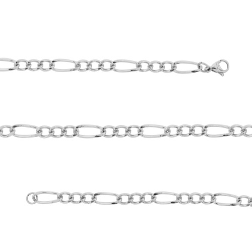 Pulseira de Aço Groumet 3x1 6,15mm 21cm