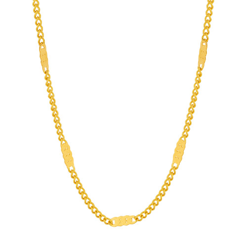 Colar de Aço Veneza Groumet 1.0mm IPG 45cm