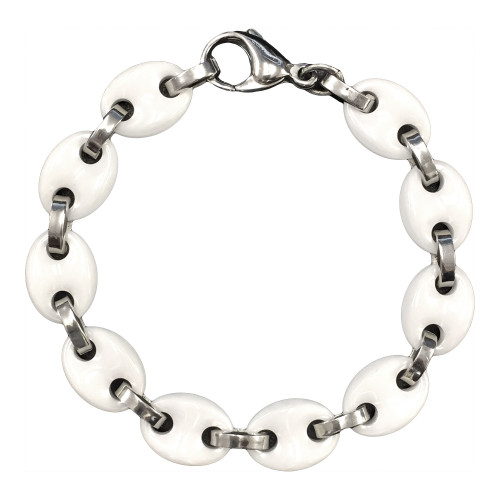 Pulseira Queen Aço com Cerâmica 11mm 18cm-1