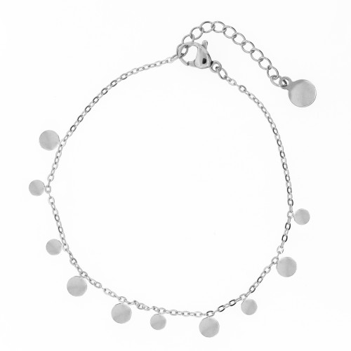 Pulseira de Aço Sintonia 17cm com extensor de 5cm