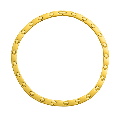 Colar de Aço Cleopatra Oval IPG 8mm 40cm