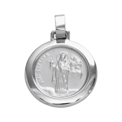 Pingente de Aço Santa Barbara Redondo 30mm