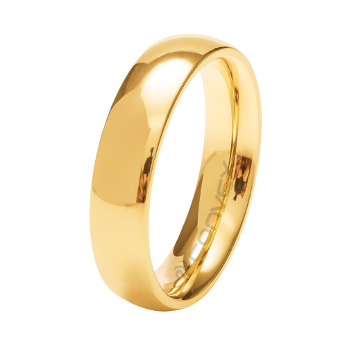 Aliança de Tungstênio Dubai Dourada 5mm
