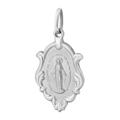 Pingente de Aço Medalha Milagrosa Ornato 32x20mm