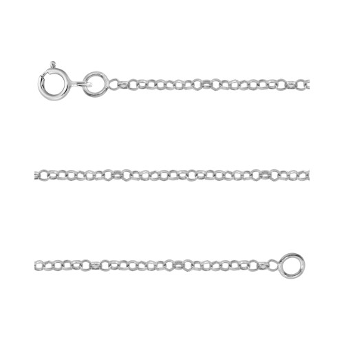 Corrente Prata Portuguesa Fina 1mm 45cm