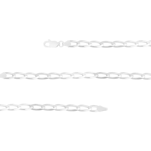 Pulseira de Prata Longata Flat 7.8mm 21cm