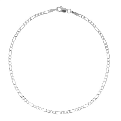 Pulseira de Prata 3x1 Facetada 2,2mm 21cm