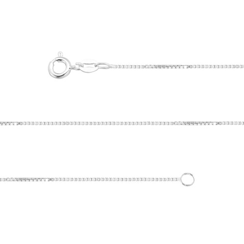Corrente de Prata Veneziana Fina 0.80mm 50cm